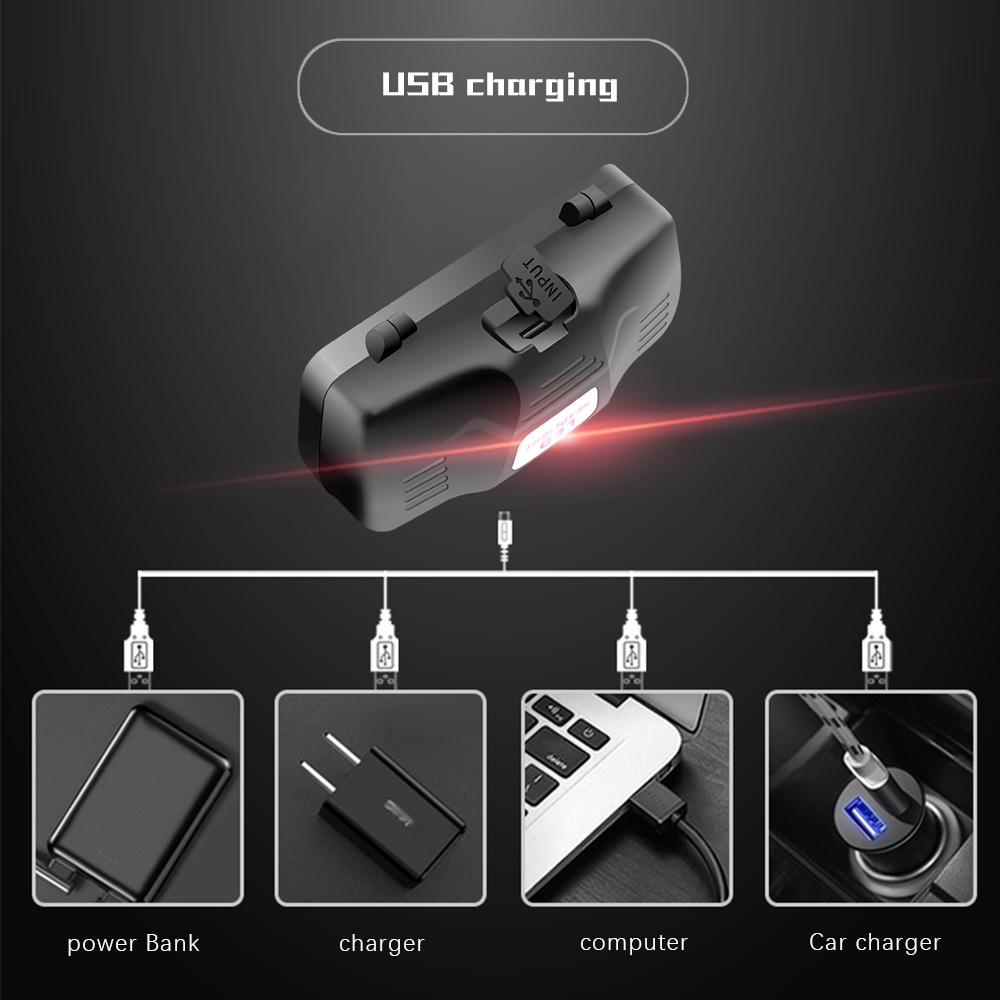 Alsidig, ergonomisk LED Pandelampe med hvidt, rødt og grønt lys, ideel til outdoor-eventyr og arbejde i mørke.