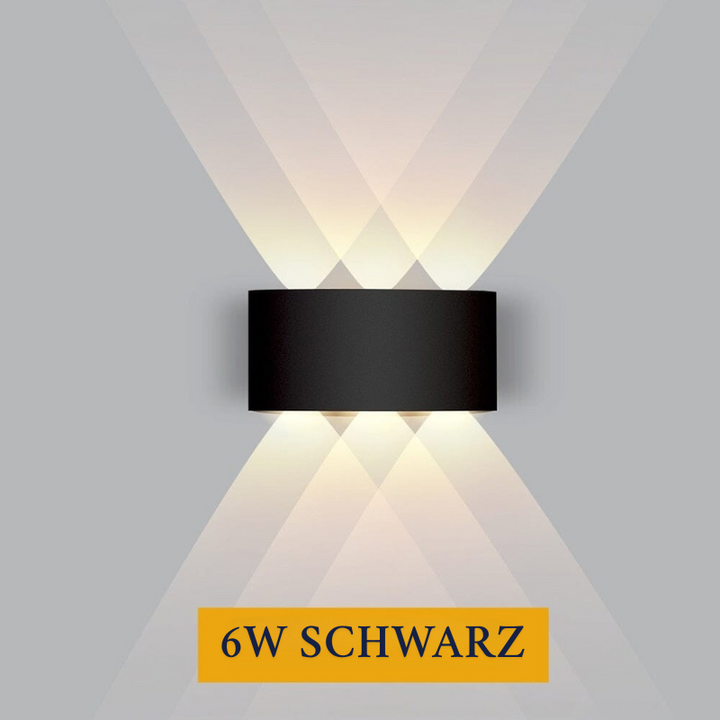 Vandtæt LED-væglampe i aluminium, moderne design, energieffektiv udendørsbelysning, vejrbestandig, vægmonteret