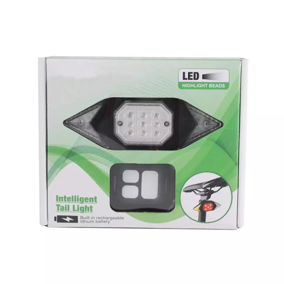 Vandtæt LED cykelblinklys, trådløst, med USB-port; velegnet til alle vejrforhold, nem montering.