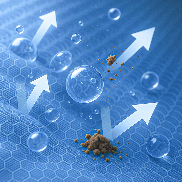 Vandtæt, ortopædisk hundeseng i stort design, gråt materiale, med hævet kant for behagelig hovedstøtte